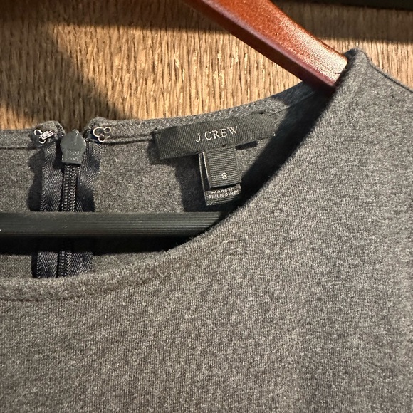 J. Crew Knit Gray Long Sleeve Midi Dress sz 8 - Picture 4 of 4